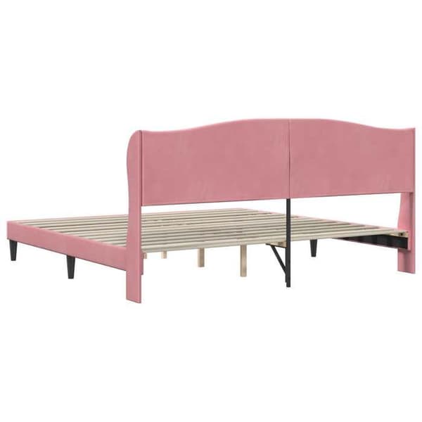 Maison Exclusive - Sängram med rosa huvudgavel 180 x 200 cm Sammet