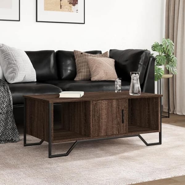 Maison Exclusive - Lavt bord i brunt egetræ 100x51x40 cm i ingeniørtræ Brun ek