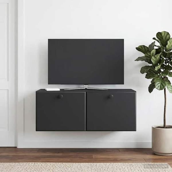Maison Exclusive - Væghængt TV-møbel 78,5 x 31 x 30 cm Sort Ingeniørtræ