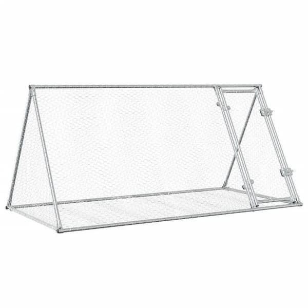 Exklusivt hus - Silverfärgad klapp 200x105x91 cm galvaniserat stål