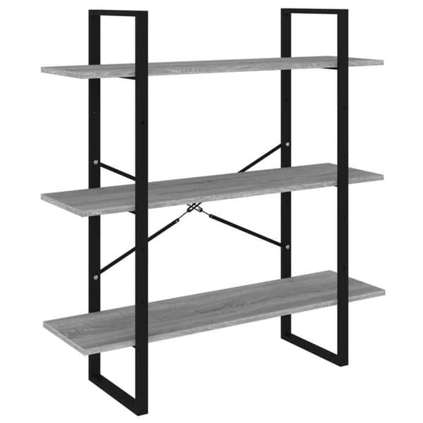 Maison Exclusive - Sonoma grå bibliotek 100x30x105 cm Ingenjörsträ