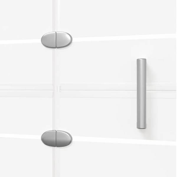 Maison Exclusive - Foldbar bruserkabine ESG 100x140 cm Hvid klar och vit