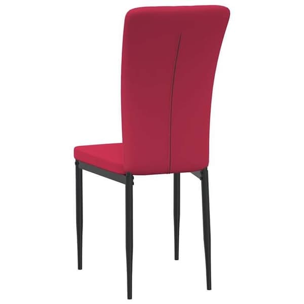 Maison Exclusive - Matstolar set om 4 Röd vinröd Sammet
