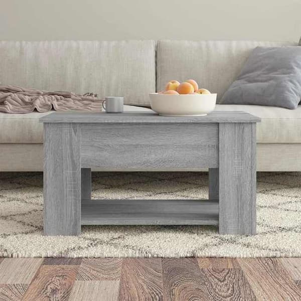Maison Exclusive - Soffbord Sonoma grå 79x49x41 cm Ingenjörsträ Sonoma grå