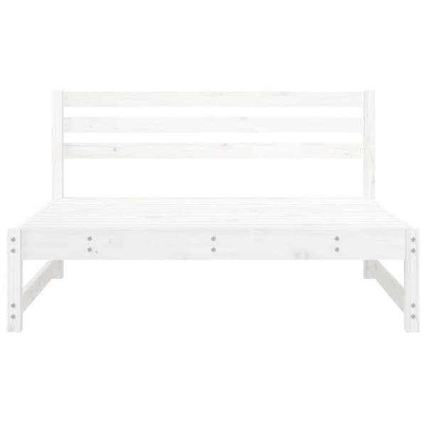 Central have-sofa - EKSKLUSIV HUS - Modulerbar - Massivt fyrretræ - Hvid - 120 x 80 cm Vit
