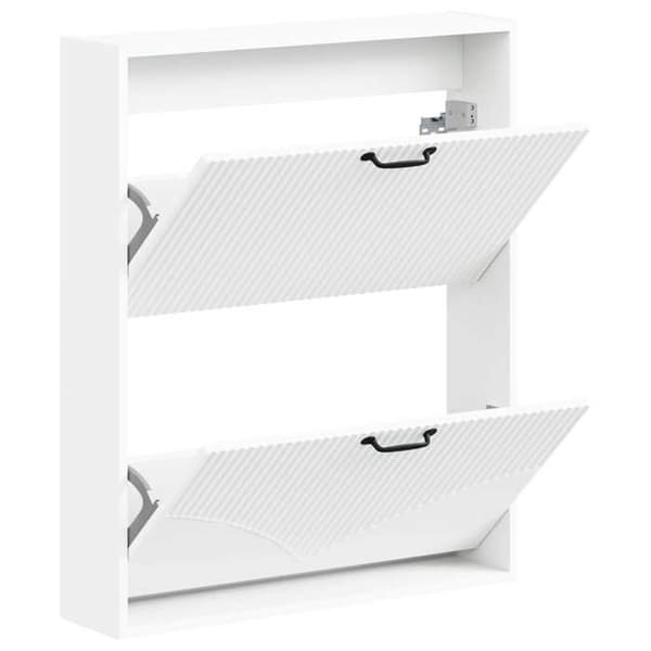 Maison Exclusive - Väggmonterat skåp för skor HOORN 71 x 17 x 86 cm Vit Vit