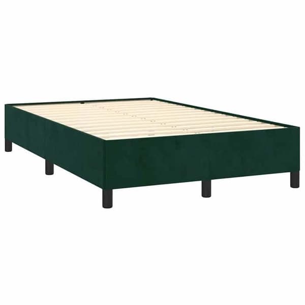 Seng med madras - Eksklusivt Hus - 120x190 cm - Mørkegrønt velour - LED-stribe