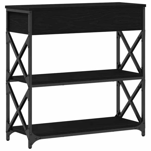 Maison Exclusive - Konsolipöytä Musta tammi 75 x 28 x 75 cm
