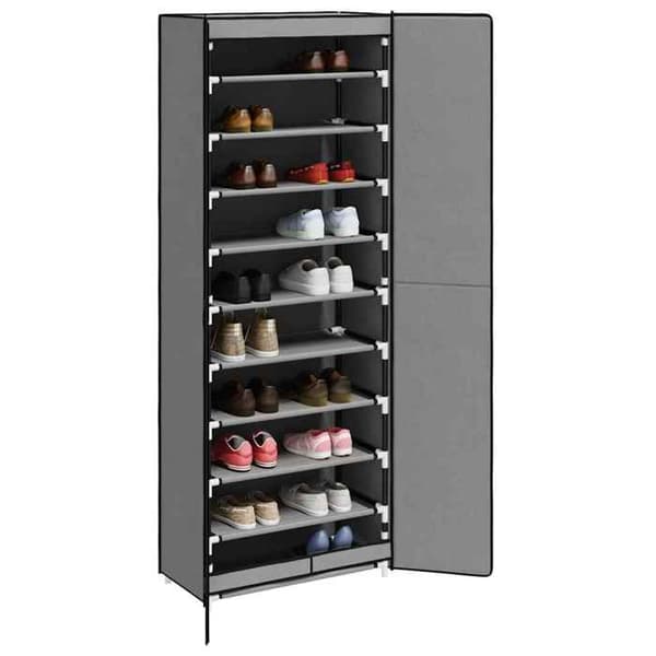 Maison Exclusive - Skåp för skor Grå 60x30x166 cm Tyg