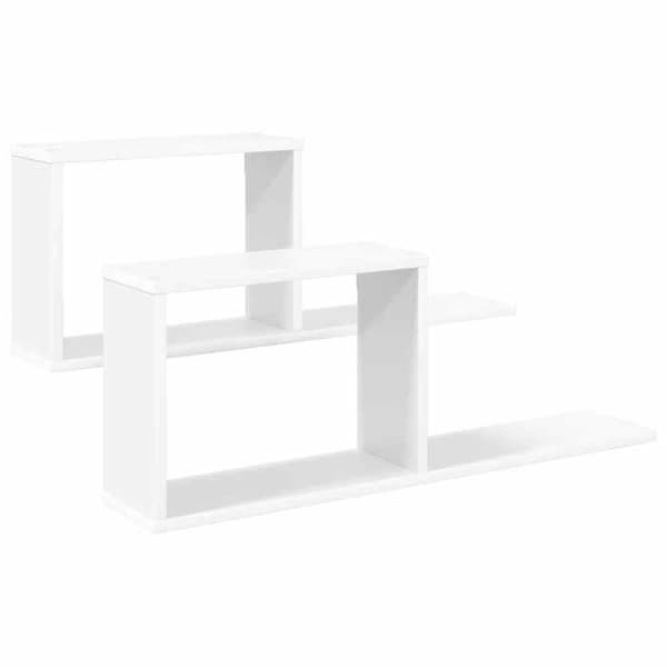Maison Exclusive - Flytande hyllor 2 st Vit 80 x 15 x 30 cm