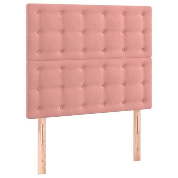 Maison Exclusive - LED-päätyruutu Rose 80x5x118/128 cm Sametti rosa