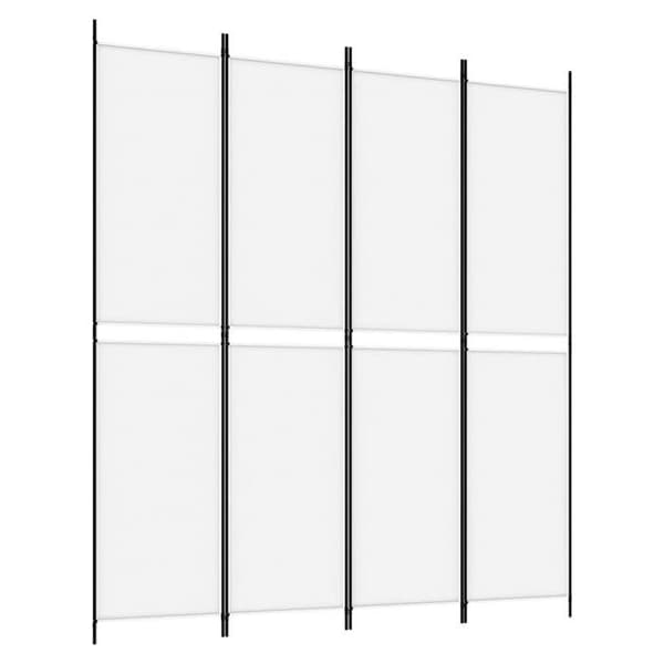 Maison Exclusive - Avskiljande vägg 4 paneler Vit 200x220 cm Tyg
