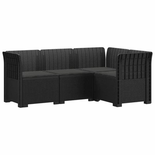 Maison Exclusive - Have sofa til 4 personer med puder i rattan-look PP