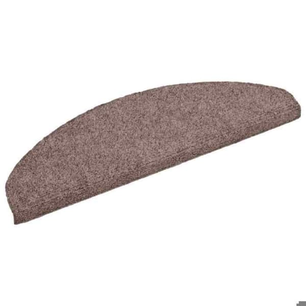 Maison Exclusive - Selvklebende trappetæpper 15 stk 65 x 21 x 4 cm Lys brun Halvmåne Stor Ljuste brun