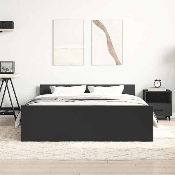 Maison Exclusive - Sengestel uden madras sort 150x200 cm Svart