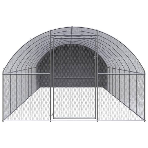 Maison Exclusive - Ude hønsehus 3x10x2 m Galvaniseret stål