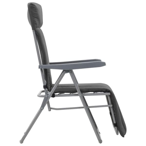 Maison Exclusive - Fällbara stolar med kuddar, set om 2, grå