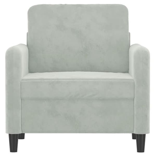 Maison Exclusive - Vaaleanharmaa nojatuoli 60 cm samettia