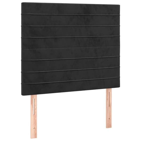 Maison Exclusive - LED Hovedgærde Sort 80x5x118/128 cm Velour svart