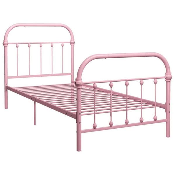 Maison Exclusive - Sengestel i rosa metal 100 x 200 cm