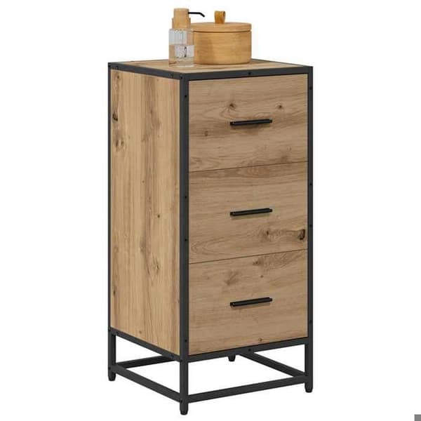 Maison Exclusive - Buffé i hantverksmässig ek 35,5 x 35 x 76 cm