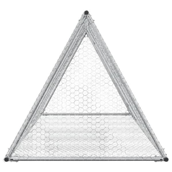 Exklusivt hus - Silverfärgad klapp 200x105x91 cm galvaniserat stål