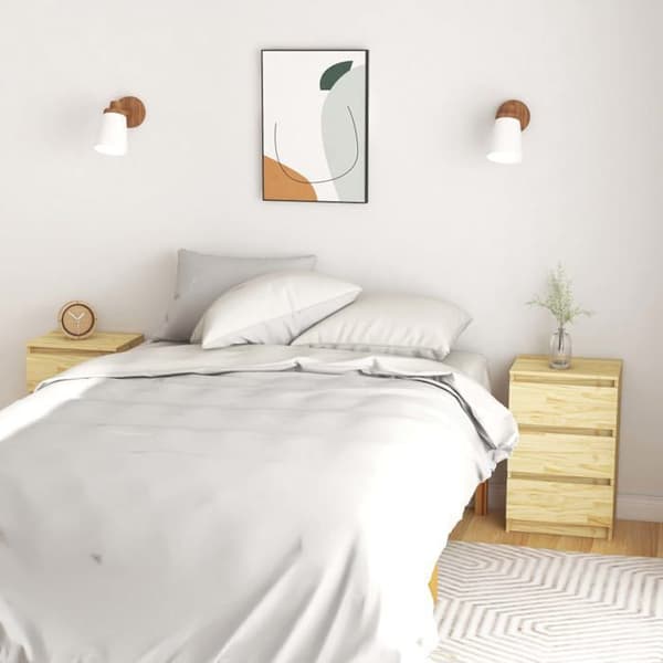 Maison Exclusive - Yöpöydät 2 kpl 40x29,5x64 cm massiivipuusta