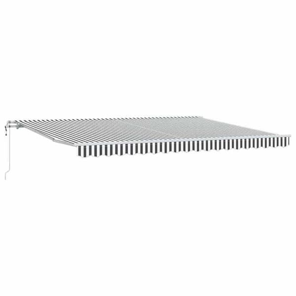 Maison Exclusive - Automatisk infällbar markis antracit och vit 450x300 cm