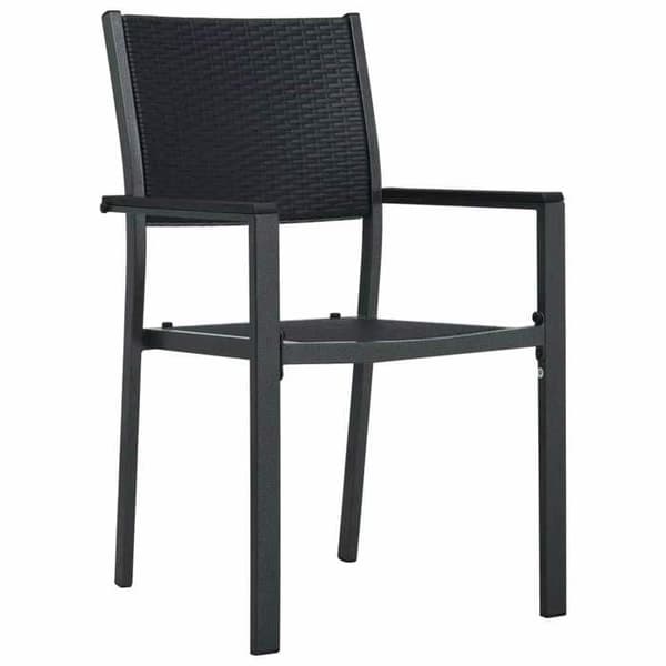 Maison Exclusive - Have spisebordssæt 9 dele Sort Svart