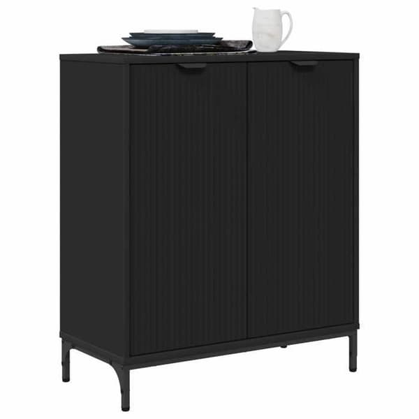 Maison Exclusive - Buffet Musta 69,5 x 33 x 82 cm Insinööripuu