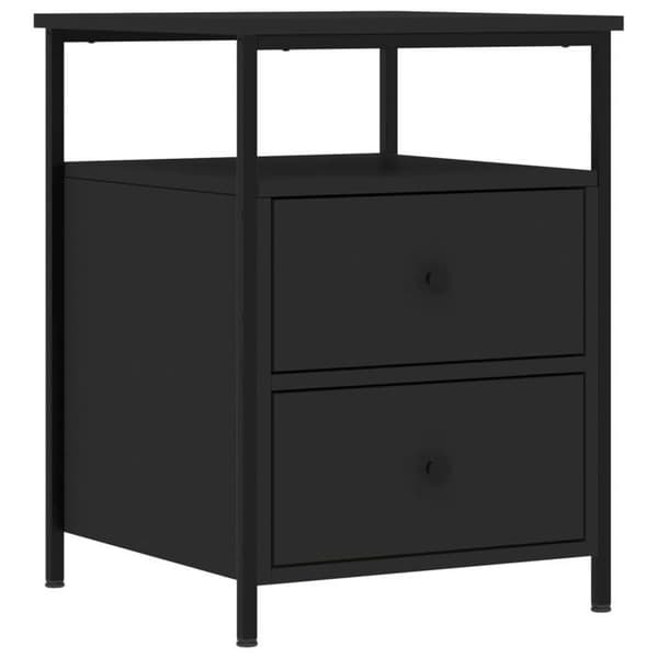 Maison Exclusive - Natborde 2 stk sort 44x45x60 cm ingeniørtræ Svart