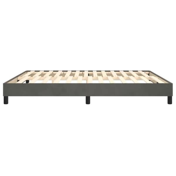 Maison Exclusive - Tummanharmaa sänkyrunko, jossa on lakanat 160x200 cm samettia mörkgrå