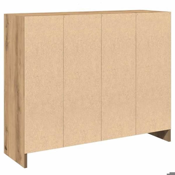 Maison Exclusive - Buffet i egetræ, håndlavet 91x28x75 cm, ingeniørtræ