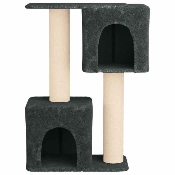 Kattetræ - EKSKLUSIVT HUS - 114 cm - Sisal stolper - Mørkegrå - Multi-niveau Mörkgrå