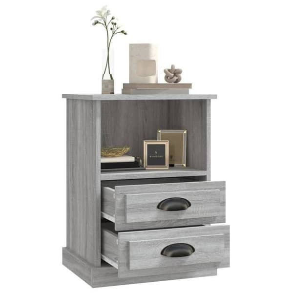 Maison Exclusive - Nattens bord sonoma grå 43x36x60 cm Sonoma grå