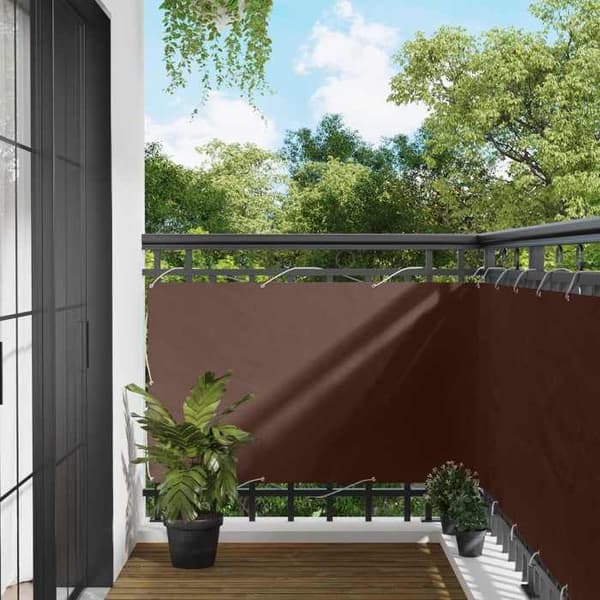 Maison Exclusive - Balkongskärm 90 x 200 cm Oxfordtyg Rektangulär Brun
