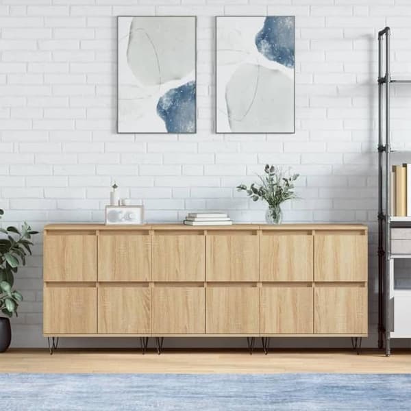 Maison Exclusive - 3 stk. Buffet Sonoma Eg Ingeniørtræ Sonoma ek