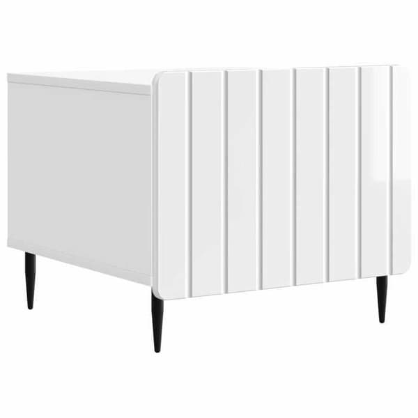 Maison Exclusive - Låg bord Vit glänsande 49 x 50 x 42 cm Ingenjörsträ Strålande vit