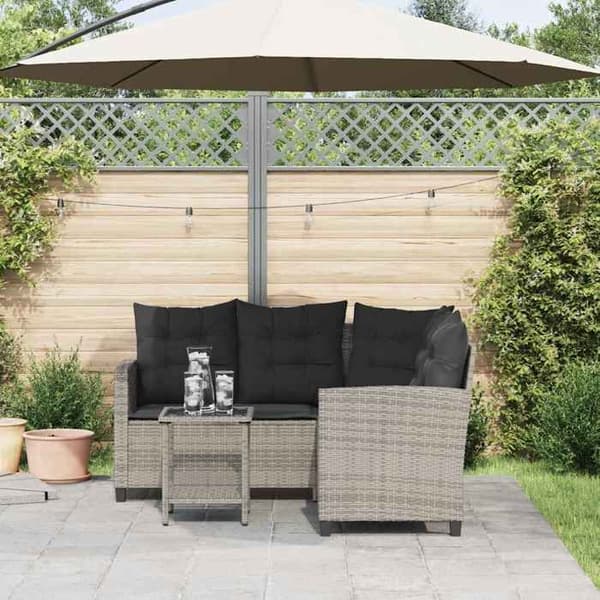 Maison Exclusive - Have sofa med bord og grå L-formede puder