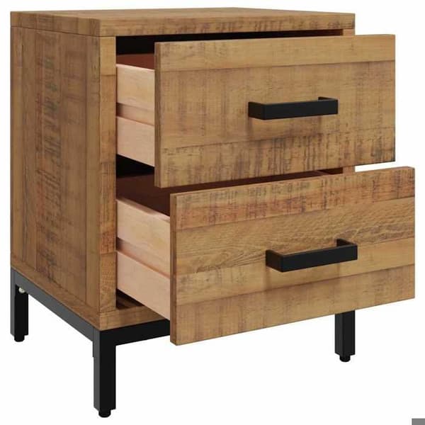 Maison Exclusive - Yöpöydät 2 kpl 36x30x45 cm Massiivipuusta