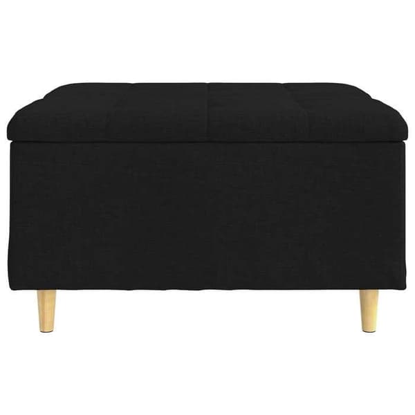 Maison Exclusive - Ottoman med förvaring Svart 80 x 80 x 45 cm tyg