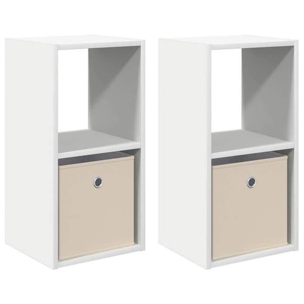 Maison Exclusive - Natbord 2 stk Hvid 30,5 x 27 x 59,5 cm
