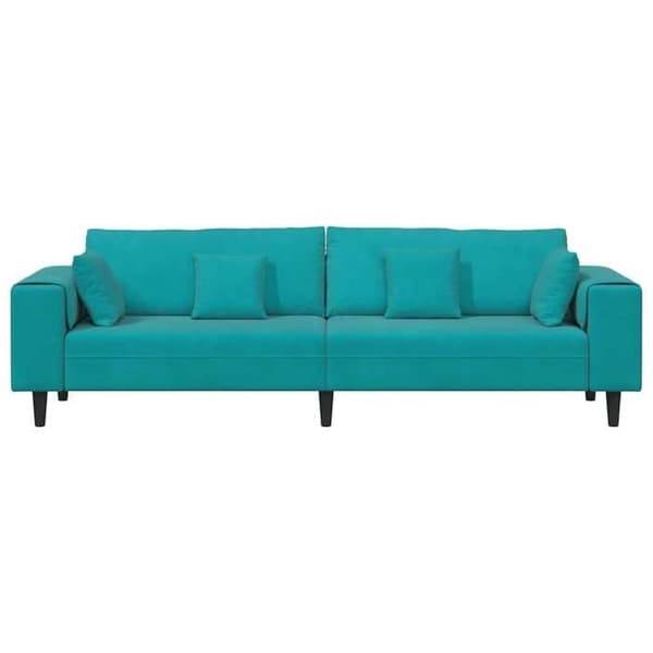 Divaani - MAISON EXCLUSIVE - 250 x 77 x 76 cm - Premium-sametti - Integroitu jousityyny - Vanerirunko Turkos