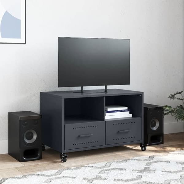 Maison Exclusive - TV-møbel antracit 68x39x43,5 cm stål