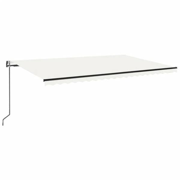 Maison Exclusive - Automatisk markis med vindsensor och LED 500x300 cm Kräm Grädde