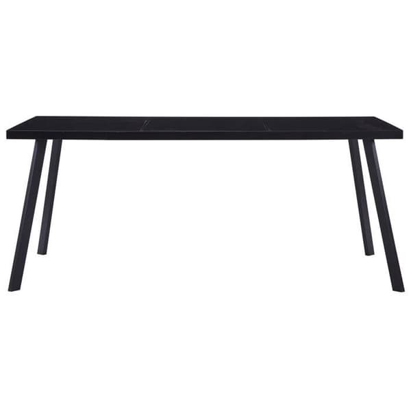 Maison Exclusive - Spisebord Sort 160x80x75 cm Tempereret glas svart