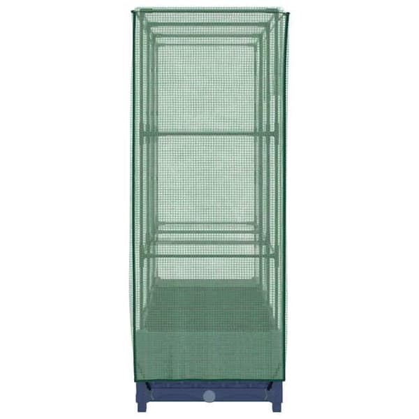 Maison Exclusive - Hög säng med växthusöverdrag i rottenglasyr 120 x 40 x 123 cm