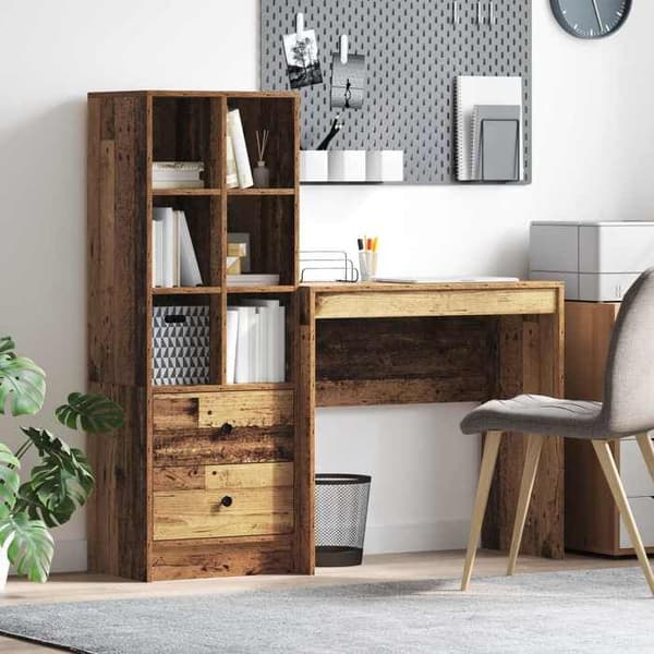 Maison Exclusive - Vanha puutoimisto 125,5 x 40 x 127 cm 2 kpl