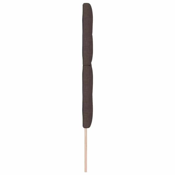 Maison Exclusive - LED-hovedgærde med mørkebrun LED-stribe 144 cm stof