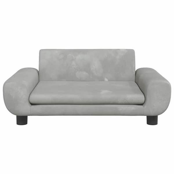 Maison Exclusive - Hundsäng grå 70x45x33 cm sammet ljusgrått